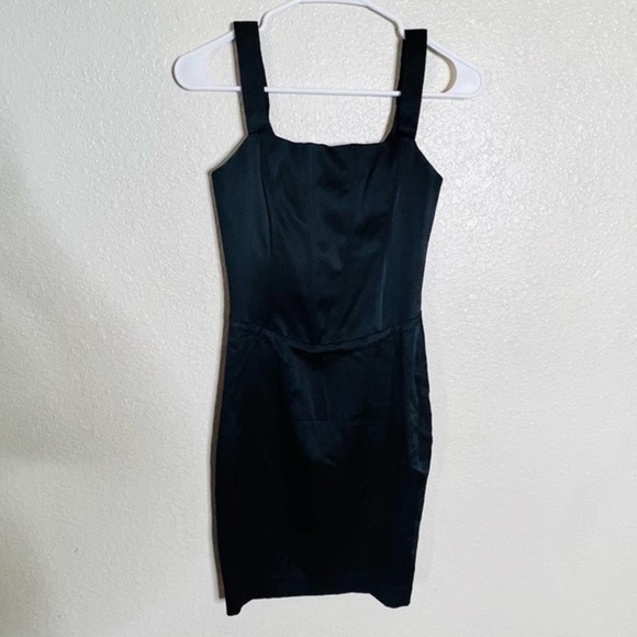 Guess by Marciano black satin silk corset mini dress 0 - Picture 4 of 8